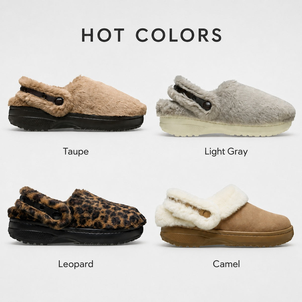 Women‘s Unfurgettable Furry Lined Clogs, Fuzzy Slippers